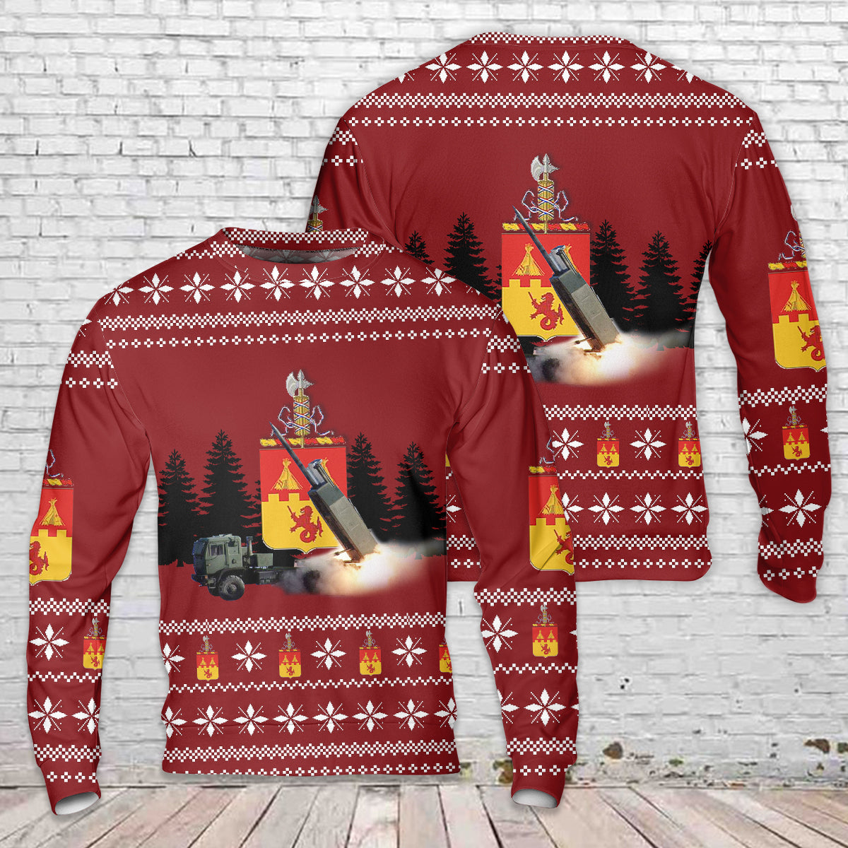 US Army M142 HIMARS 157th Field Artillery Regiment Of Colorado Army National Guard Christmas Sweater