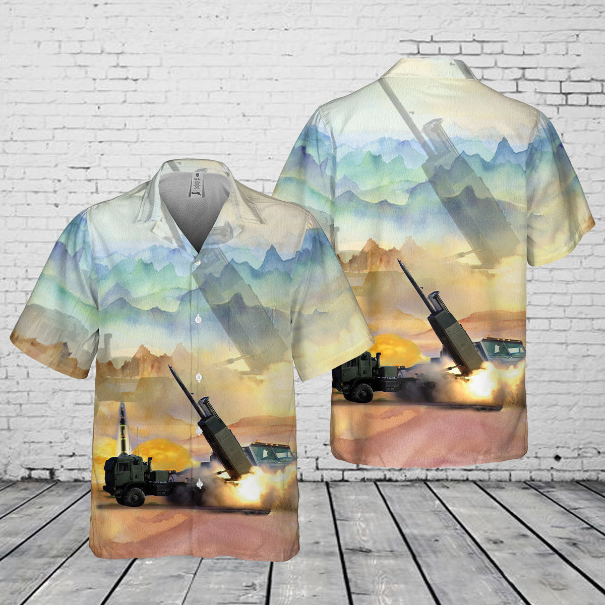 US Army M142 HIMARS 157th Field Artillery Regiment Of Colorado Army National Guard Pocket Hawaiian Shirt