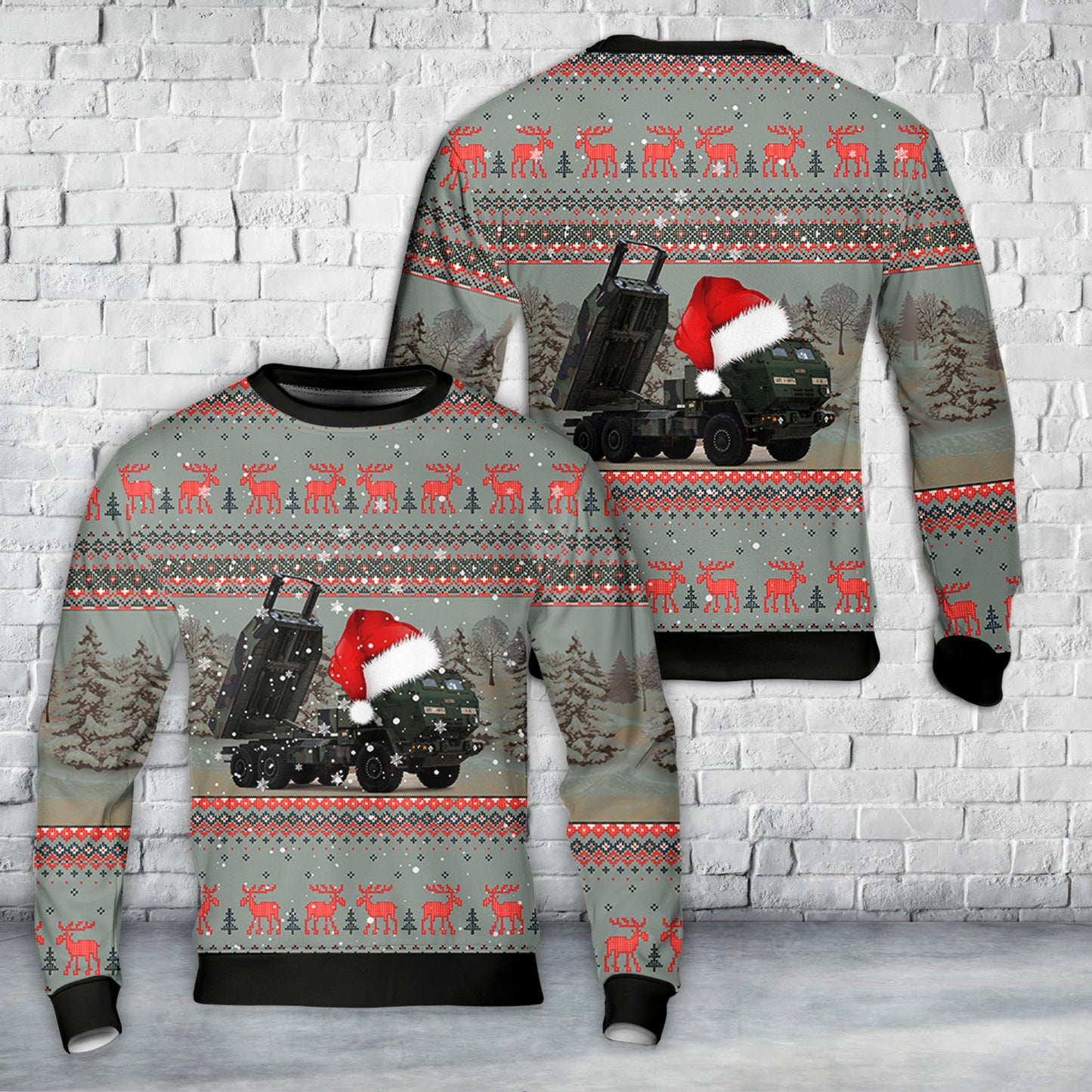 US Army M142 HIMARS 1st Battalion 181st Field Artillery Regiment Of Tennessee Army National Guard Christmas AOP Sweater