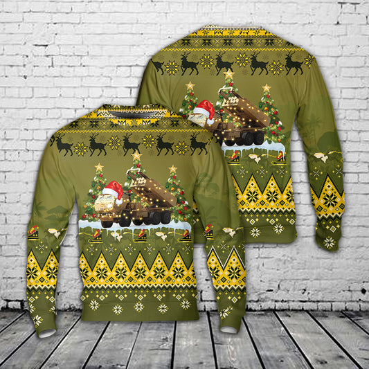 US Army M142 HIMARS Of 75th Field Artillery Brigade AOP Christmas Sweater