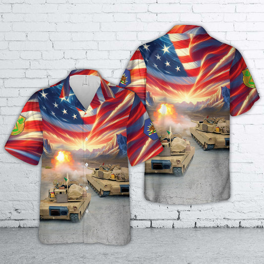 US Army M1 Abrams California Army National Guard 185th Armor Battalion, 4th Of July Hawaiian Shirt