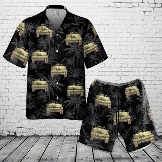 US Army M1 Abrams Tank Combo Pocket Hawaiian Shirt & Shorts