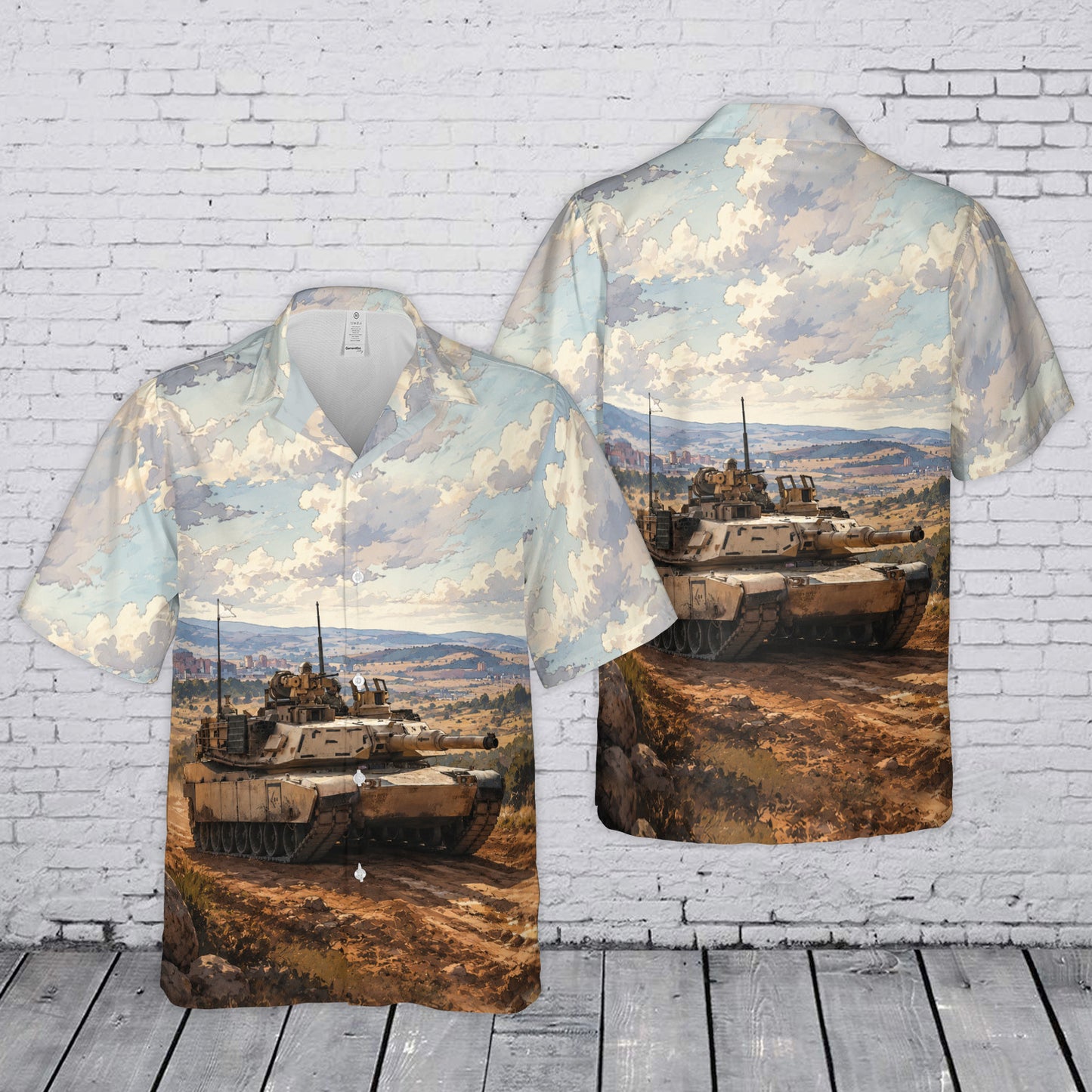 US Army M1 Abrams Tank Hawaiian Shirt