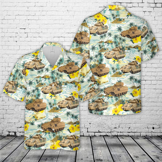 US Army M2A1, M2A2, and M2A3 Bradley fighting vehicles Hawaiian Shirt