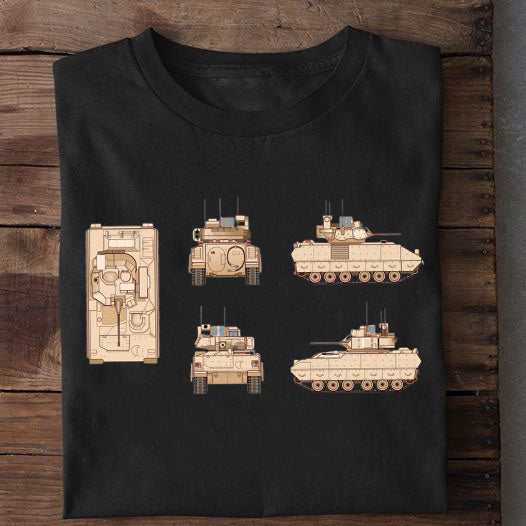 US Army M2A3 Bradley - Military Infantry Fighting Vehicle (IFV) Classic Unisex T-Shirt Gildan 5000 (Made In US)