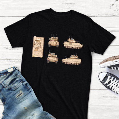 US Army M2A3 Bradley - Military Infantry Fighting Vehicle (IFV) Classic Unisex T-Shirt Gildan 5000 (Made In US)