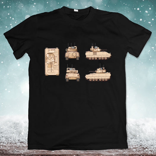 US Army M2A3 Bradley - Military Infantry Fighting Vehicle (IFV) Classic Unisex T-Shirt Gildan 5000 (Made In US)