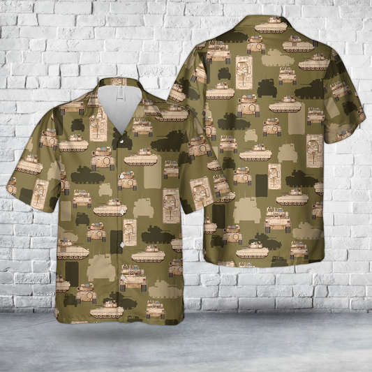 US Army M2A3 Bradley - Military Infantry Fighting Vehicle (IFV) Hawaiian Shirt