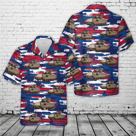 US Army M2A3 Bradley, 4th Of July Hawaiian Shirt