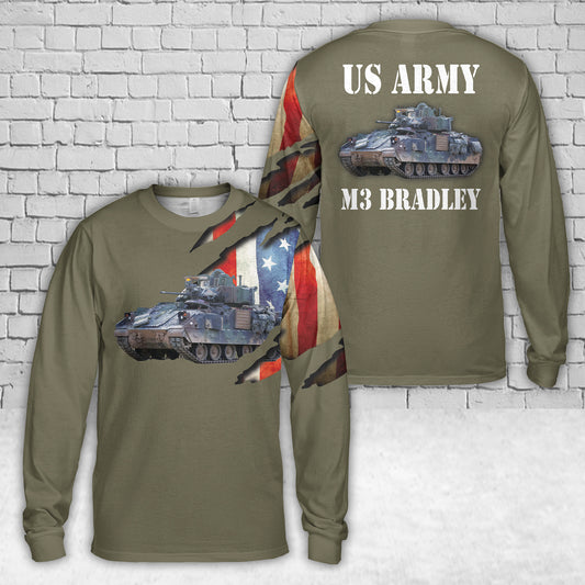 US Army M3 Bradley AOP Print Long Sleeve Shirt