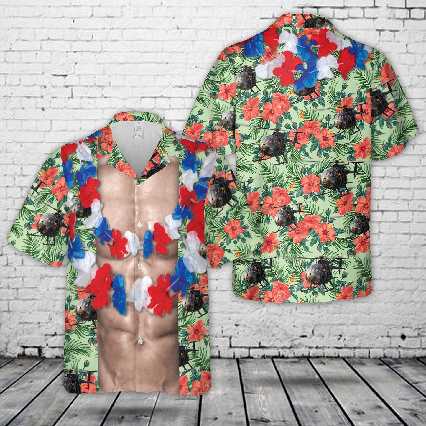 US Army MD Helicopters MH-6 Little Bird Hawaiian Shirt
