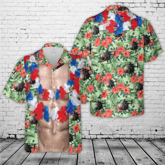 US Army MD Helicopters MH-6 Little Bird Hawaiian Shirt