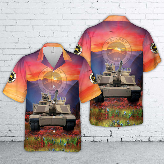 US Army MOS 19K M1A1 Abram Hawaiian Shirt