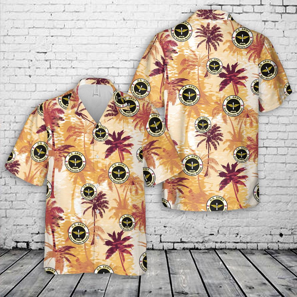 US Army MOS 67V20 Scout Helicopter Mechanic Hawaiian Shirt
