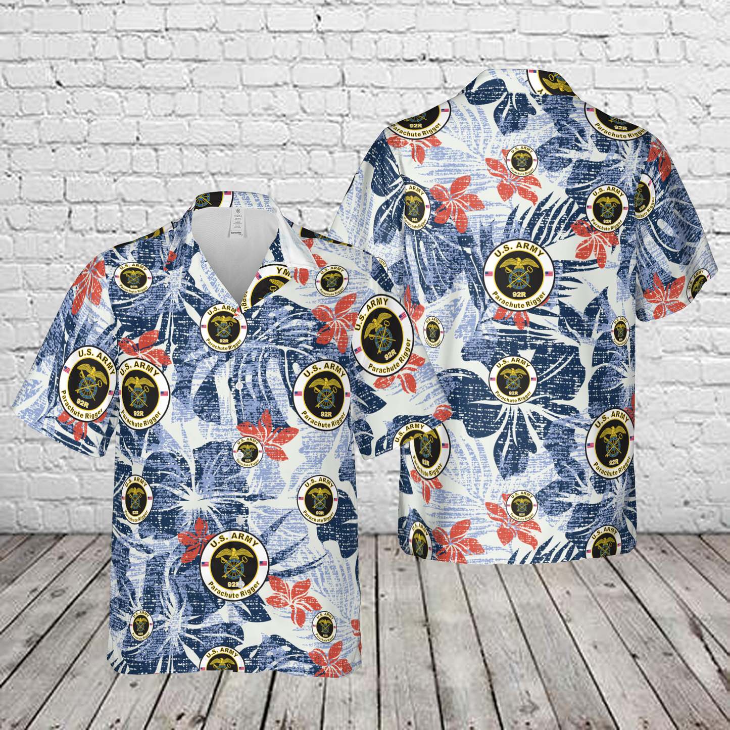 US Army MOS 92R Parachute Rigger Hawaiian Shirt