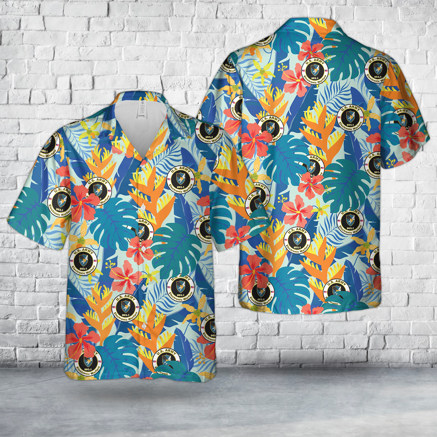 US Army MOS 993.1 Electronic Warfare Hawaiian Shirt