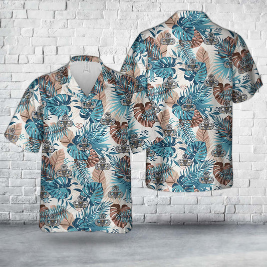 US Army Master Jump Wings with 3 Combat stars Hawaiian Shirt