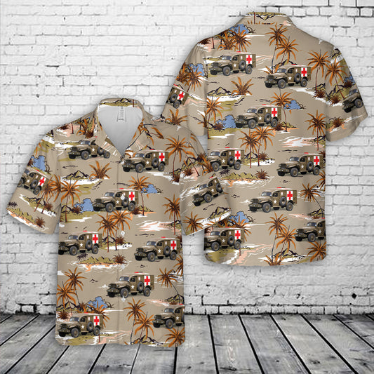 US Army Medical Corps, Dodge WC54 Field Ambulance (1943) Hawaiian Shirt