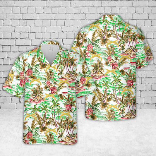 US Army Military Police Corps (USAMPC) Branch insignia Hawaiian Shirt