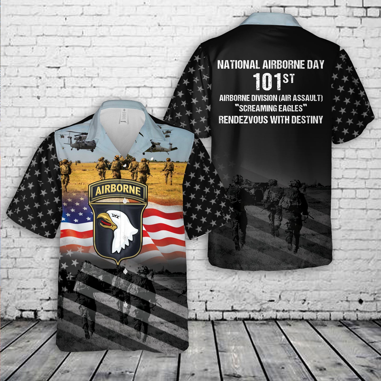 US Army National Airbone Day 101st Airborne Division Hawaiian Shirt NLSI0606PD03