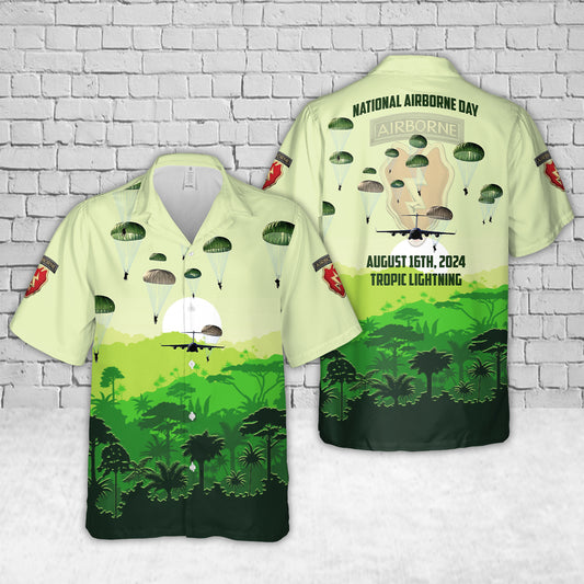 US Army National Airborne Day 2024, 4th Brigade Combat Team (Airborne) 25th Infantry Division Hawaiian Shirt