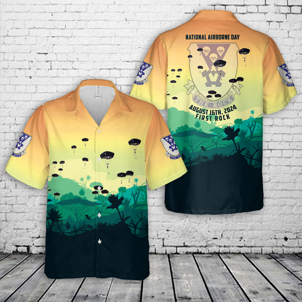 US Army National Airborne Day 2024, 1st Battalion, 503rd Infantry, 173rd Airborne Hawaiian Shirt