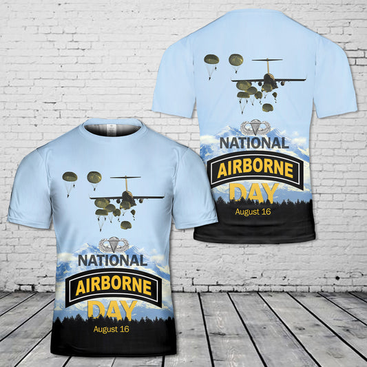 US Army National Airborne Day T-Shirt 3D
