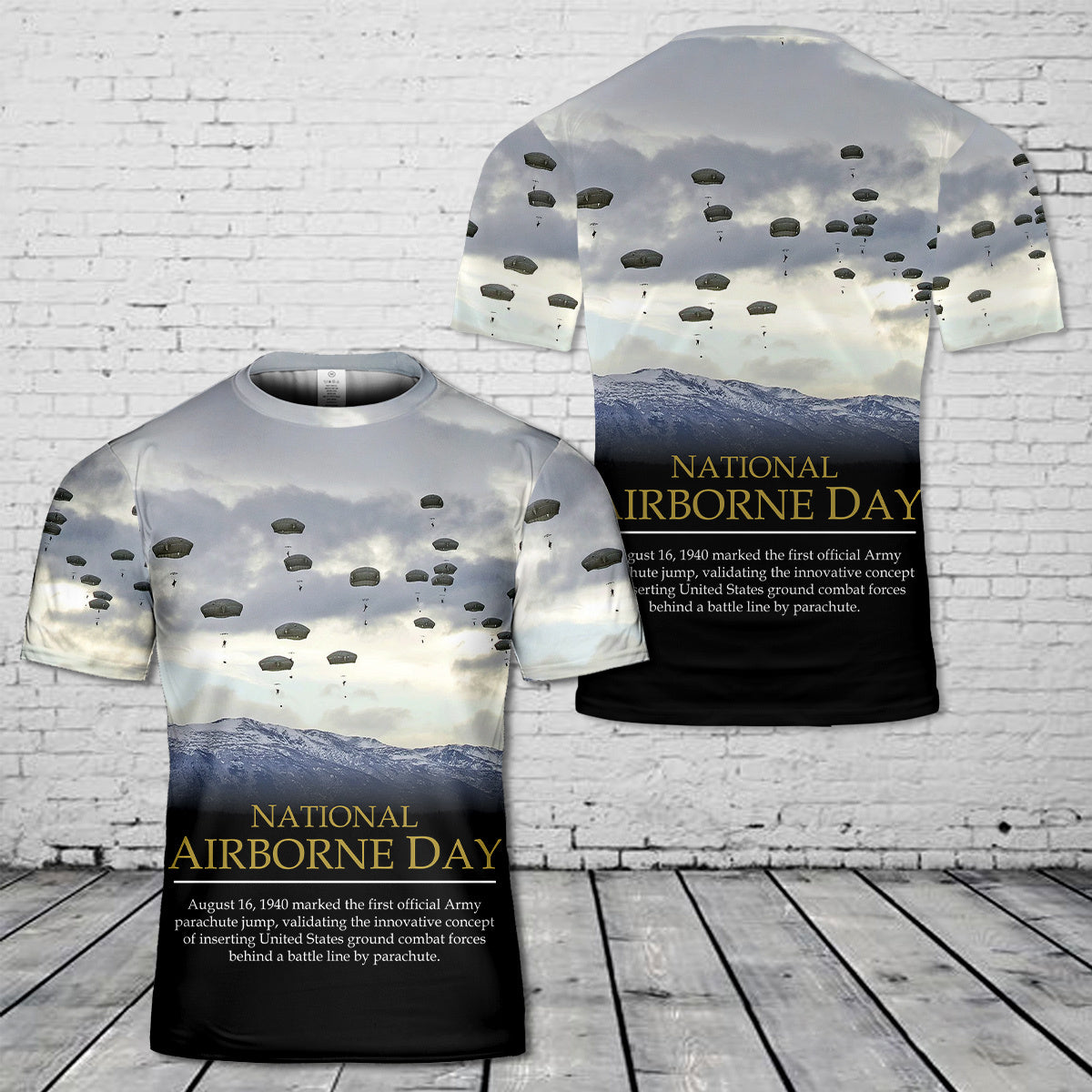 US Army National Airborne Day T-Shirt 3D