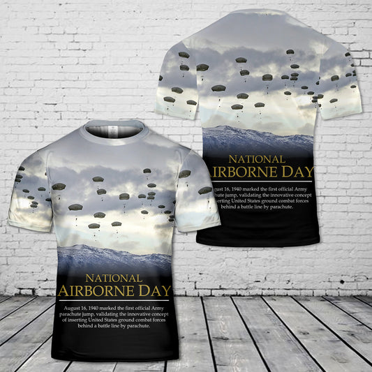 US Army National Airborne Day T-Shirt 3D
