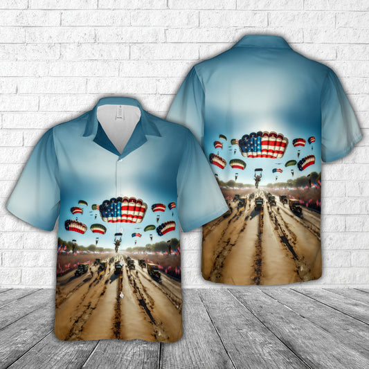 US Army 82nd Airborne Division, 4th Of July Hawaiian Shirt