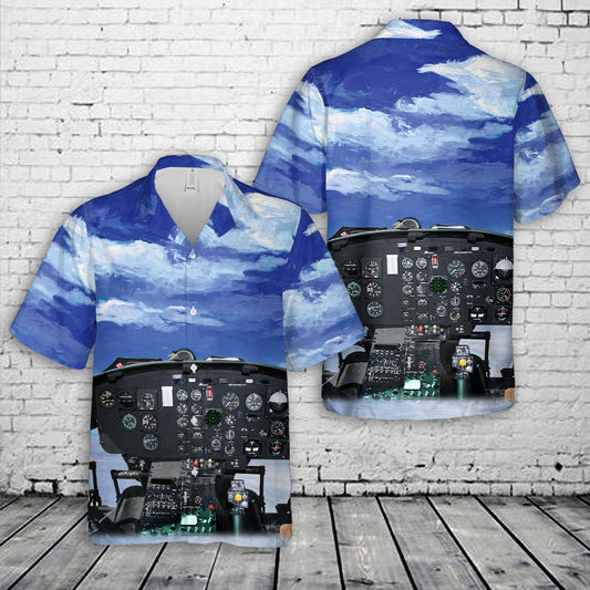 US Army National Guard Bell UH-1 Huey #71-20016 Cockpit Hawaiian Shirt