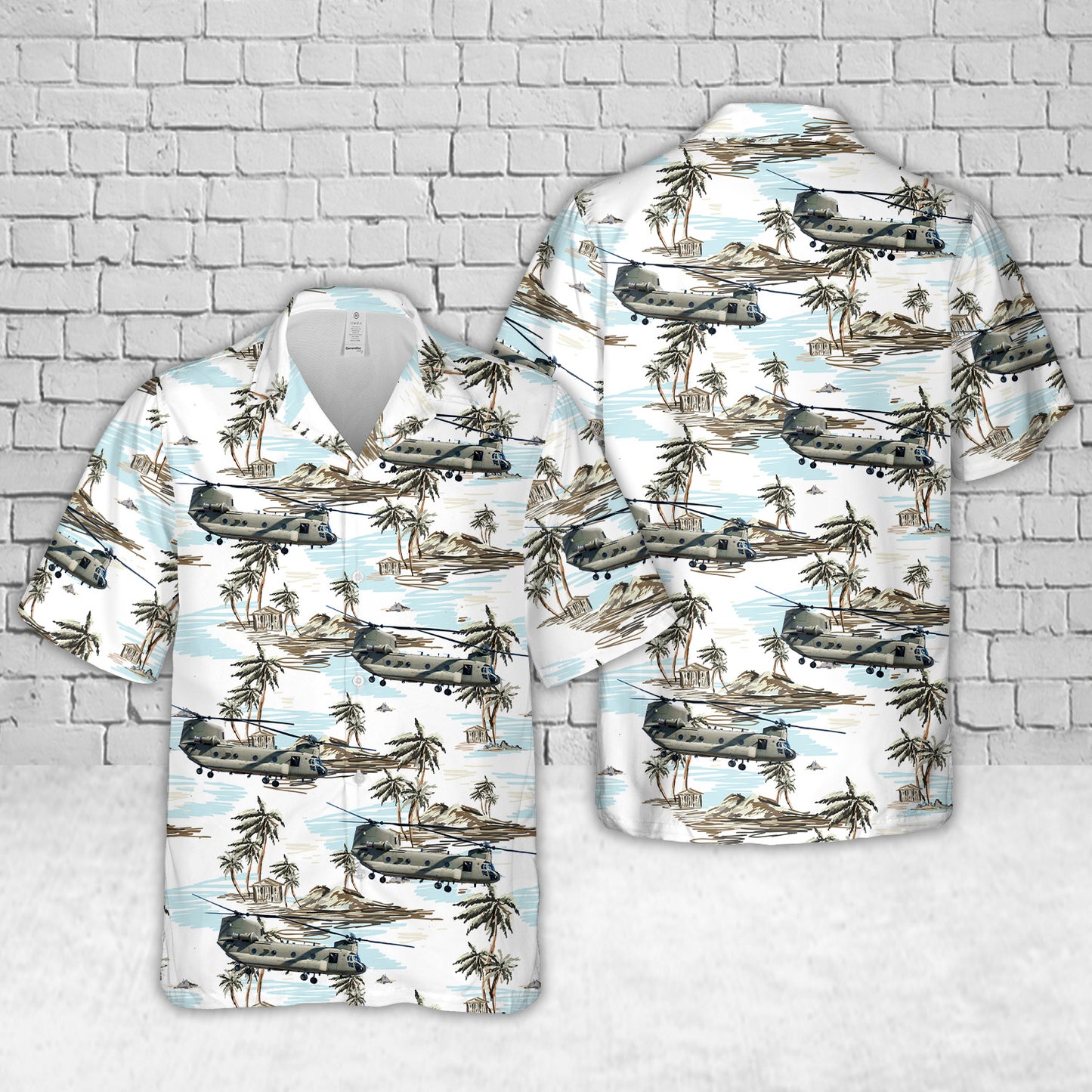 US Army Nevada National Guard CH-47 Chinook helicopter Hawaiian Shirt