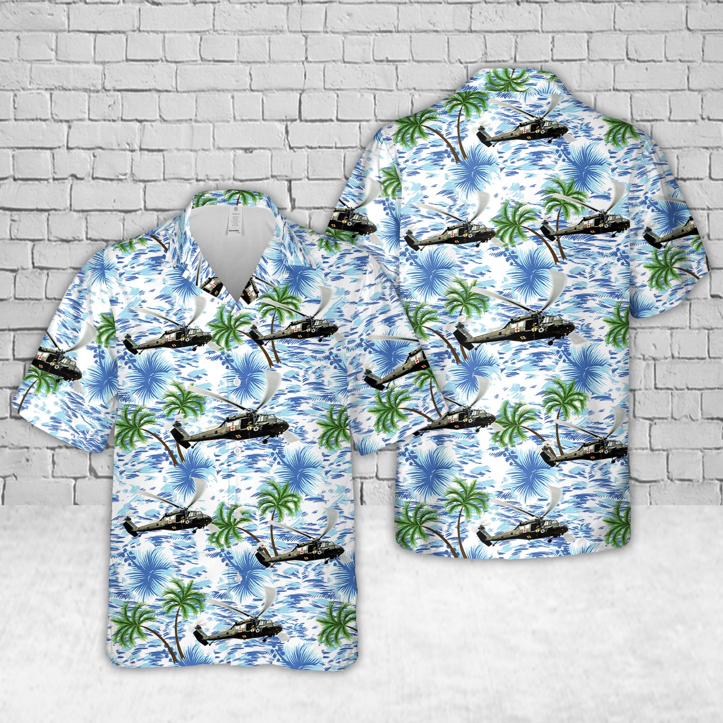 US Army New Jersey Army National Guard UH-60L Black Hawk with Charlie Company, 1-171st General Support Aviation Battalion Hawaiian Shirt