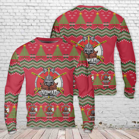 US Army Nomad Troop, Longknife Squadron, 3d Cavalry Regiment Christmas AOP Sweater