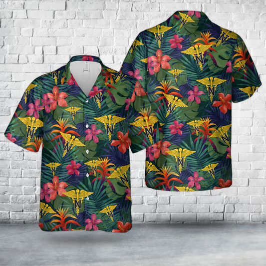 US Army Nurse Corps Branch Hawaiian Shirt