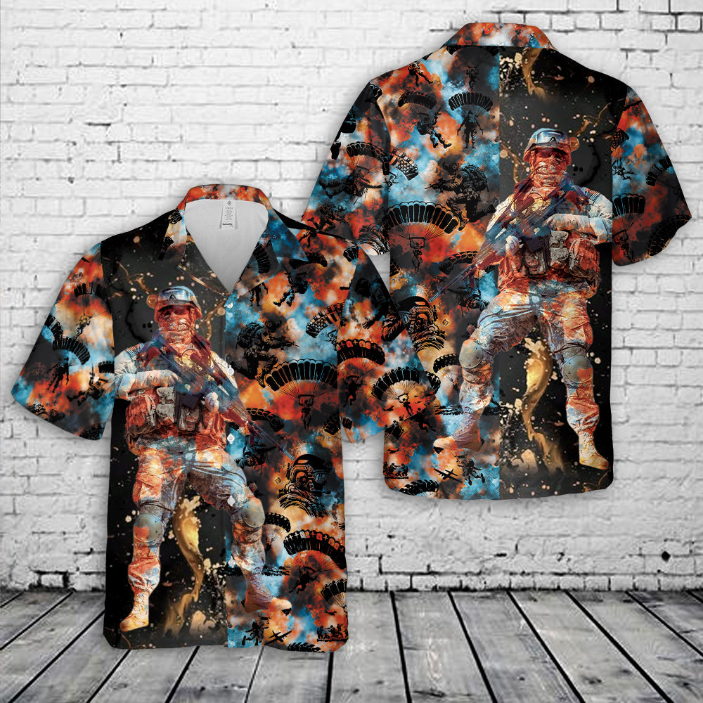 US Army Paratrooper Hawaiian Shirt