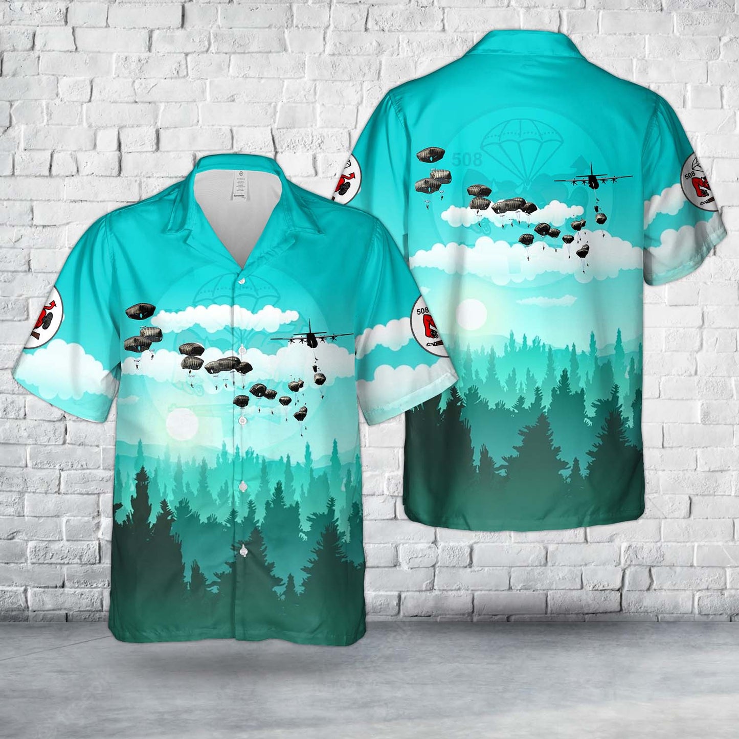 US Army Paratroopers 1st Battalion, 508th Parachute Infantry Regiment Hawaiian Shirt