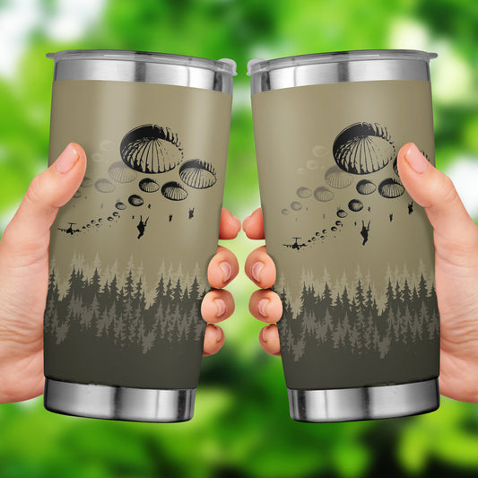 US Army Paratroopers Silhouette Tumbler 20oz