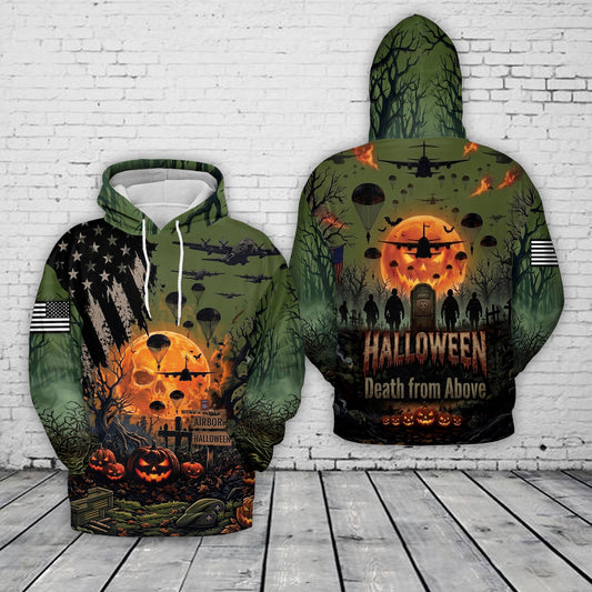US Army Paratroopers With The 82nd Airborne Division Parachute 3D Hoodie