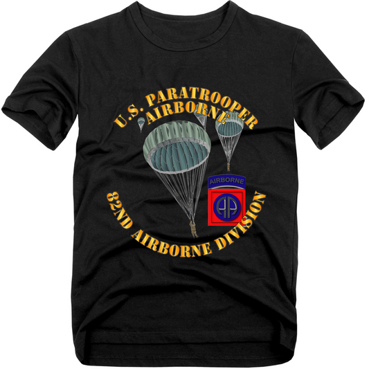 US Army Paratroopers With The 82nd Airborne Division Parachute Classic Unisex T-Shirt Gildan 5000 (Made In US) DLHH1304PT03