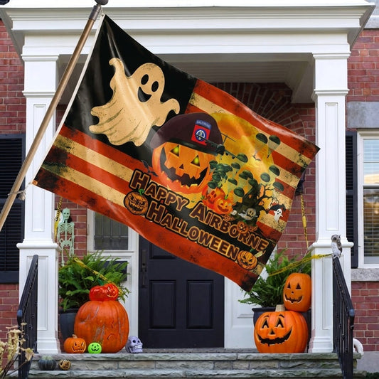 US Army Paratroopers With The 82nd Airborne Division Parachute Halloween House FLag