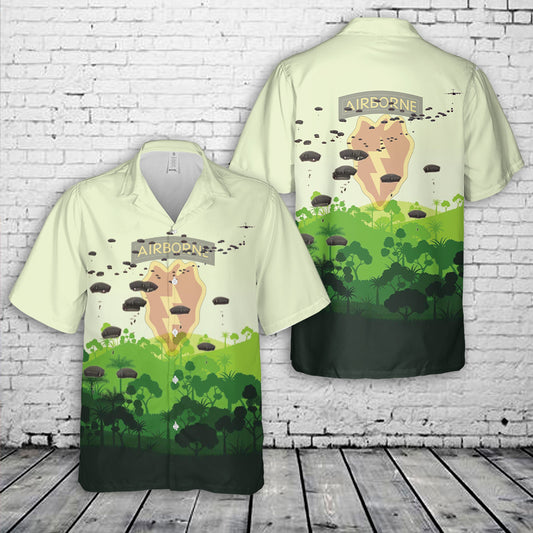 US Army Paratroopers from the 4th Brigade Combat Team (Airborne) Hawaiian Shirt