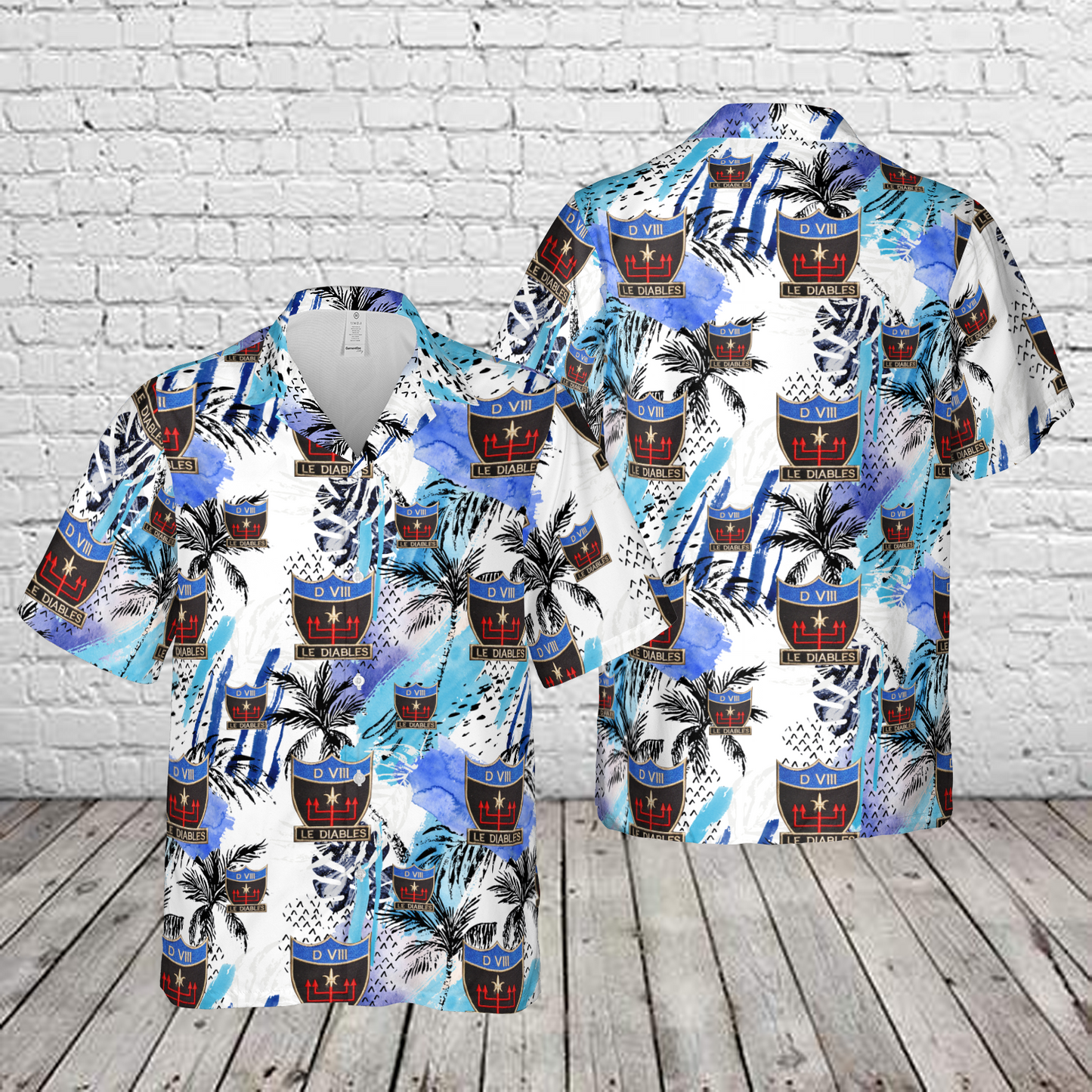 US Army Patch 508th Parachute Infantry Regiment D VIII with Motto LE DIABLE Hawaiian Shirt