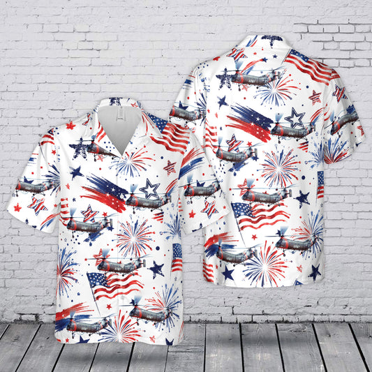 US Army Piasecki H-21 4th July 250th Anniversary 1776-2026 Hawaiian Shirt