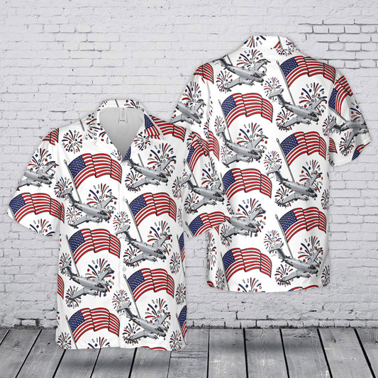 US Army RC-12 Guardrail 4th July 250th Anniversary 1776-2026 Hawaiian Shirt