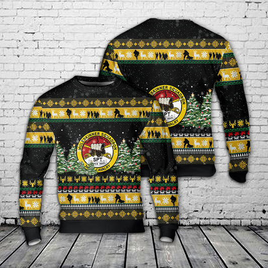 US Army RSS, 3d Cavalry Regiment "Muleskinner" Christmas AOP Sweater