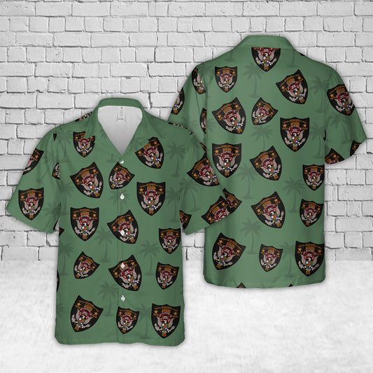 US Army Ranger - 2nd Battalion, 75th Infantry Regiment - 50 Year Anniversary Patch (1974-2024) Hawaiian Shirt