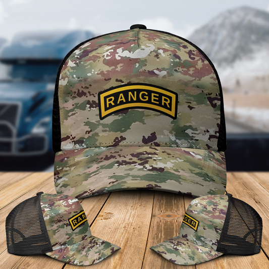 US Army Ranger Tab AOP Trucker Cap