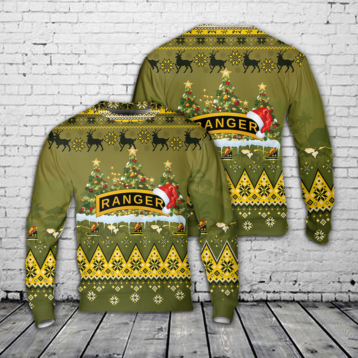 US Army Ranger Tab Christmas Sweater