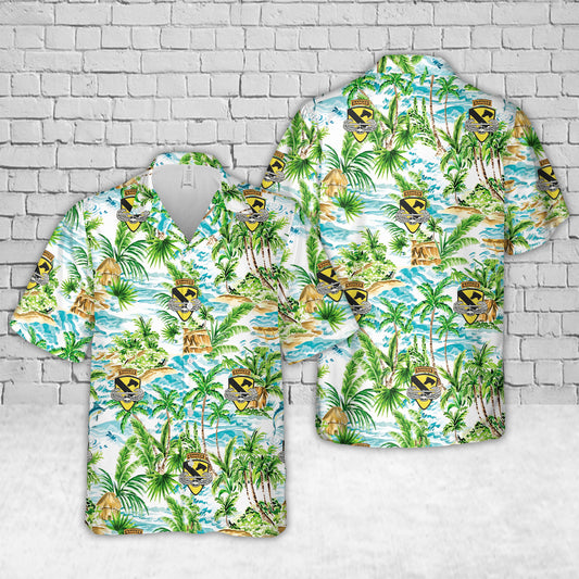 US Army Ranger Vietnam 1st Air Cavalry Division H Company 75th Infantry Regiment Hawaiian Shirt
